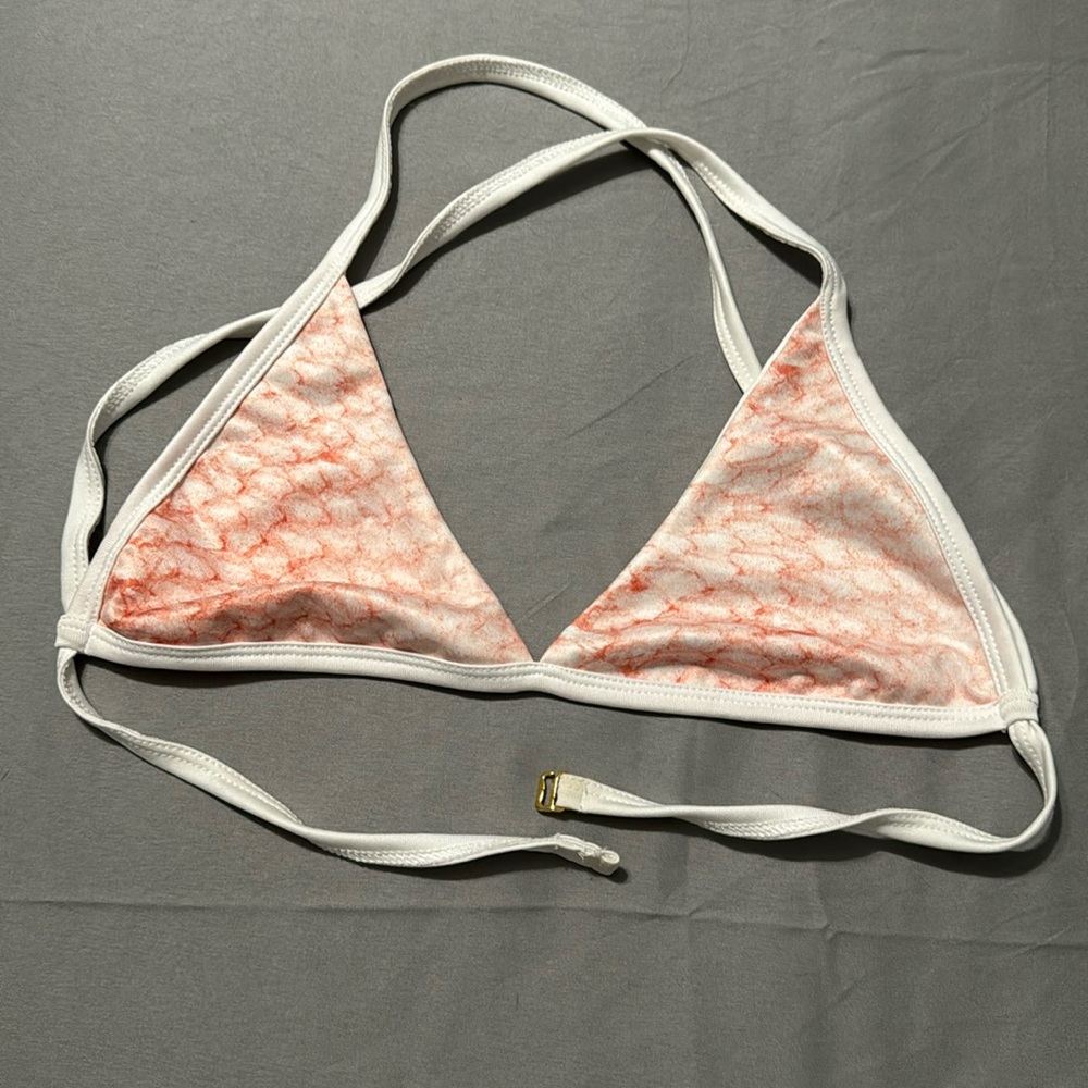 Reel skipper pink scale bikini top